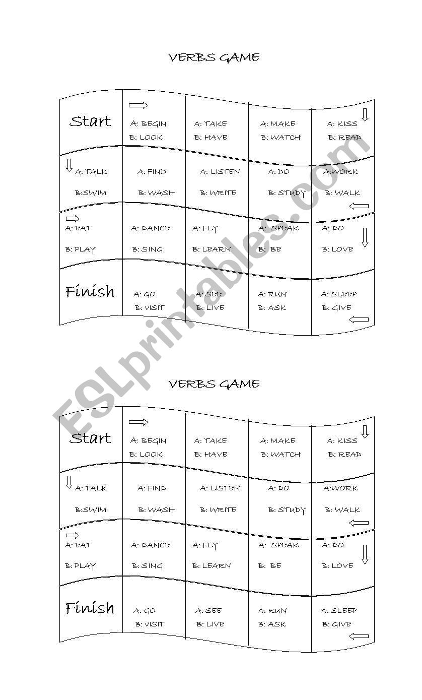 verb worksheet