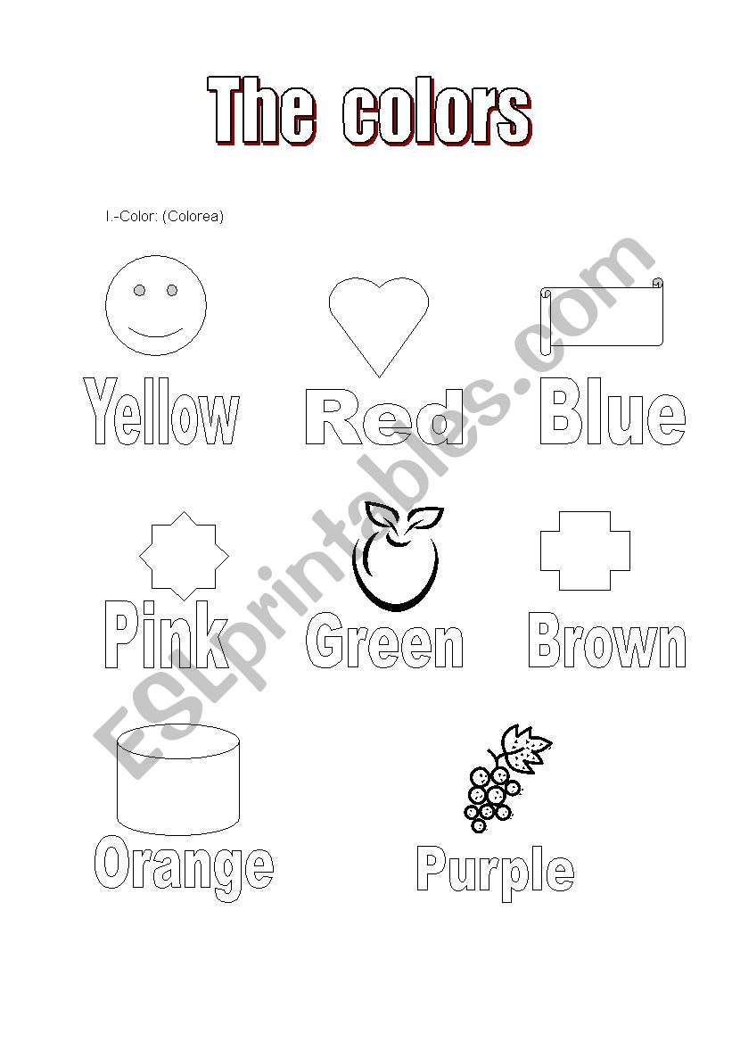 colors worksheet