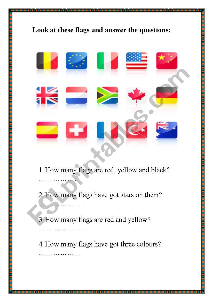 flags & questions worksheet