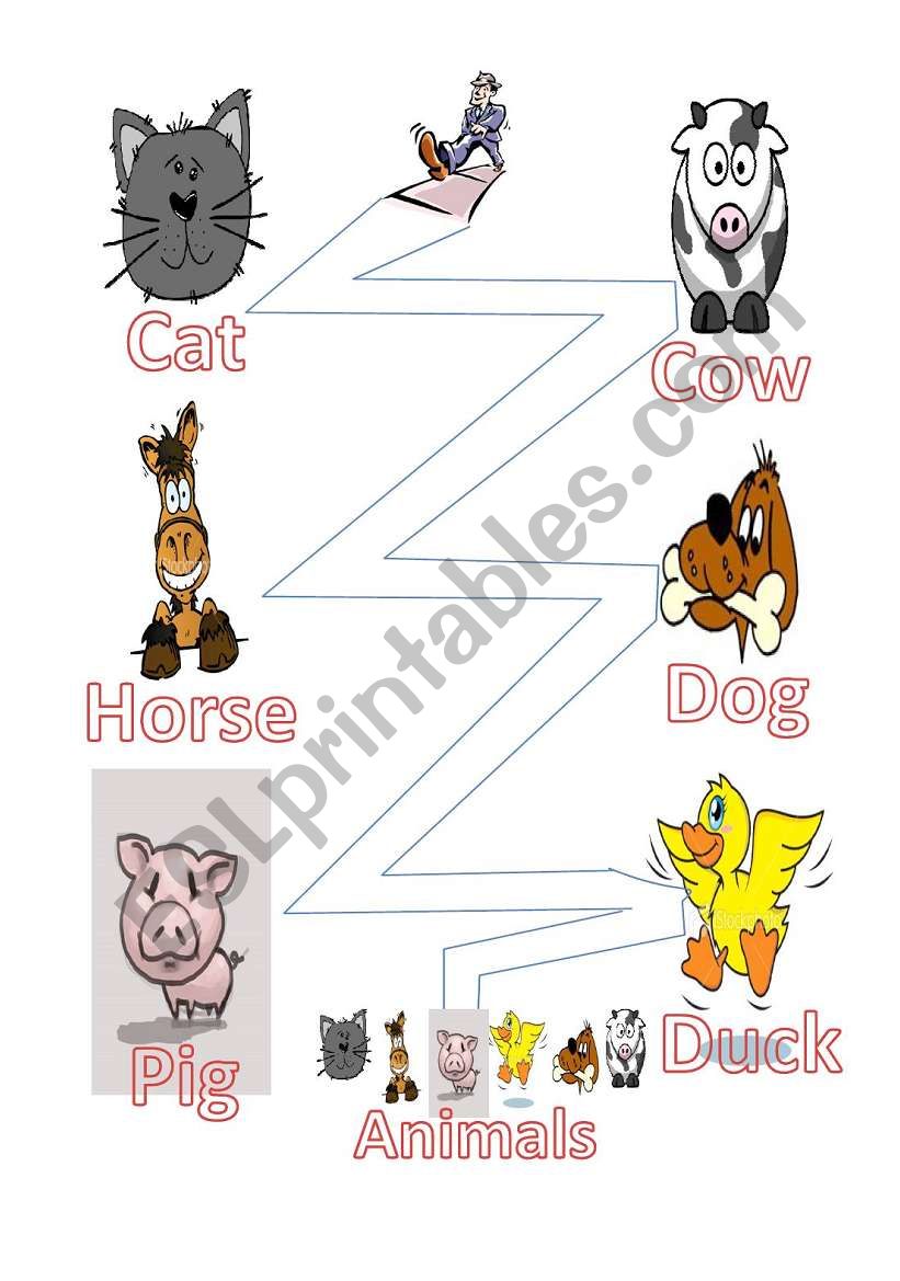 Animals Track and Trace worksheet