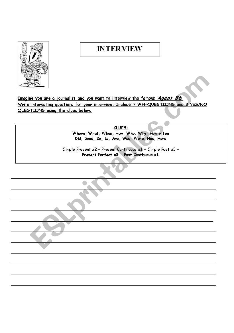 Interview James Bond worksheet