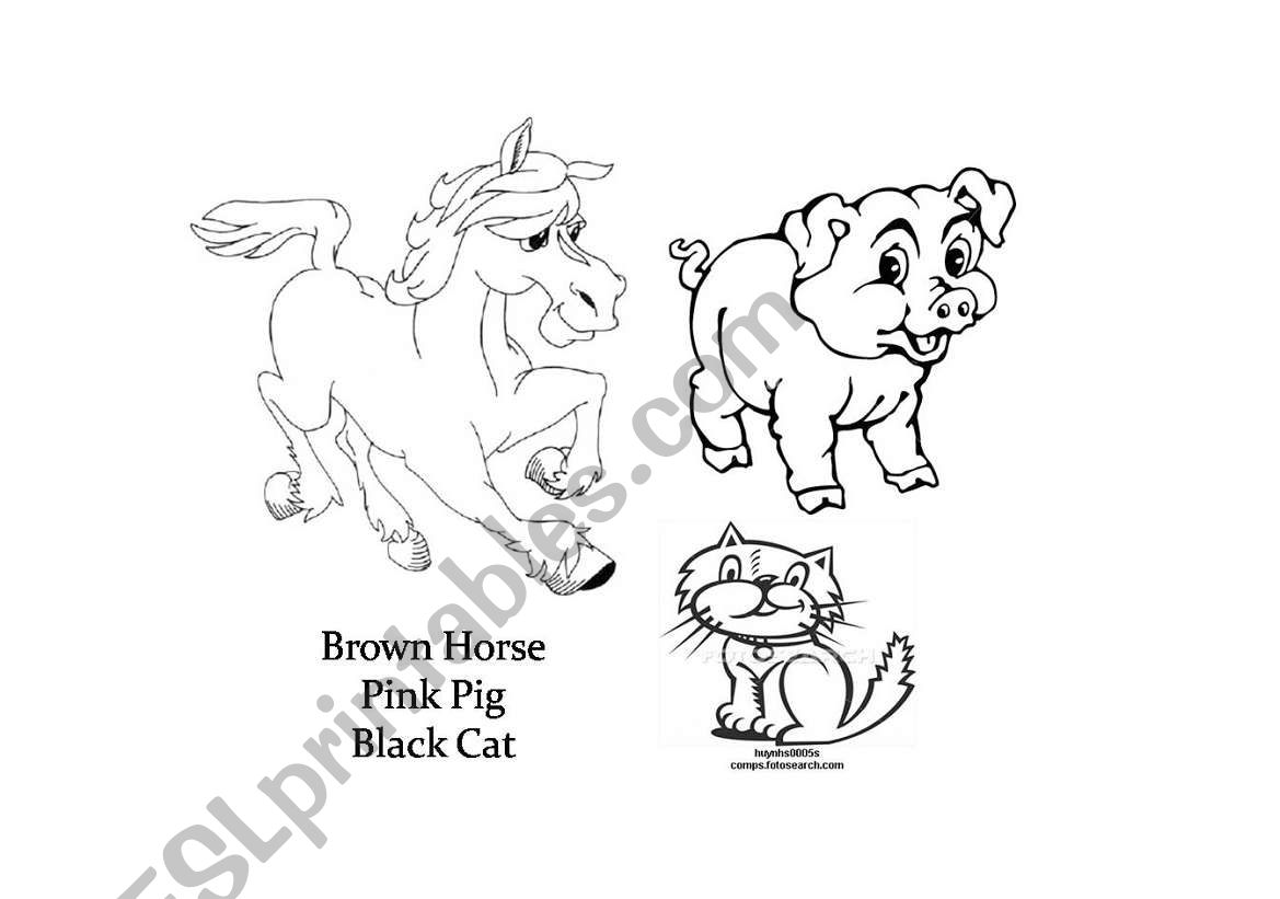 Animals Coloring worksheet