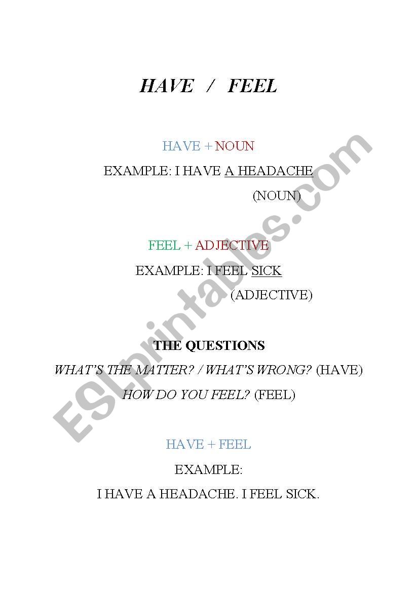 What´s wrong? Tell the doctor!