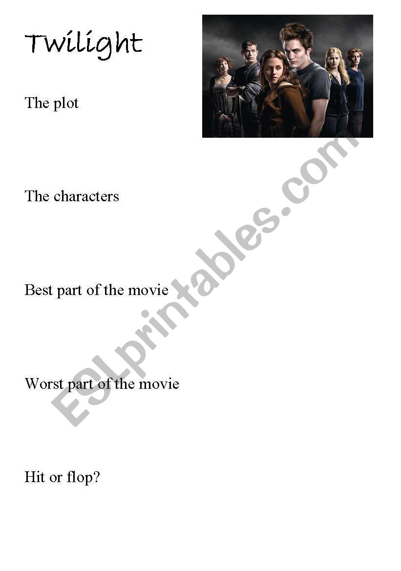 Twilight - movie review and comprehension