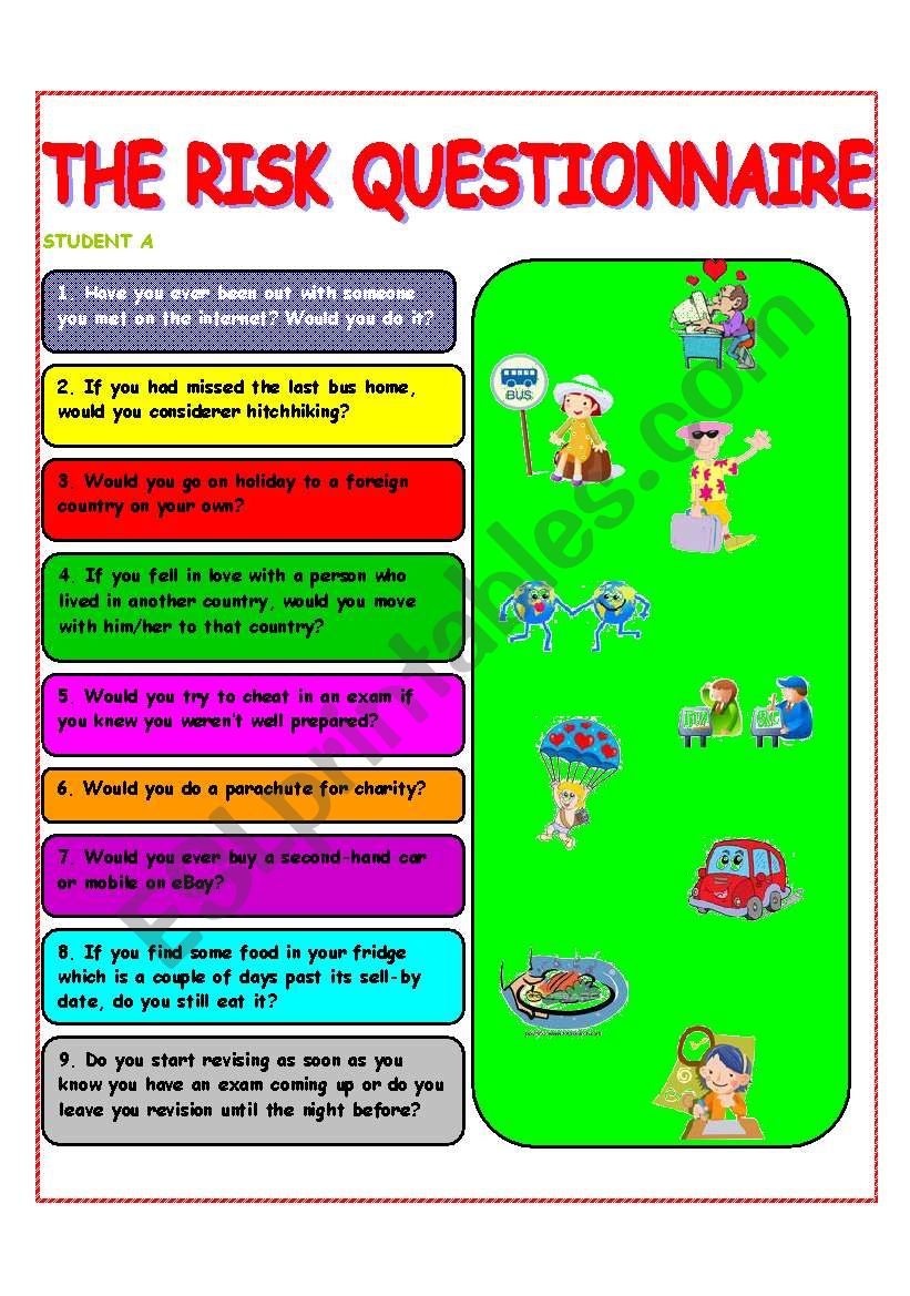 Are you a risk-taker? worksheet