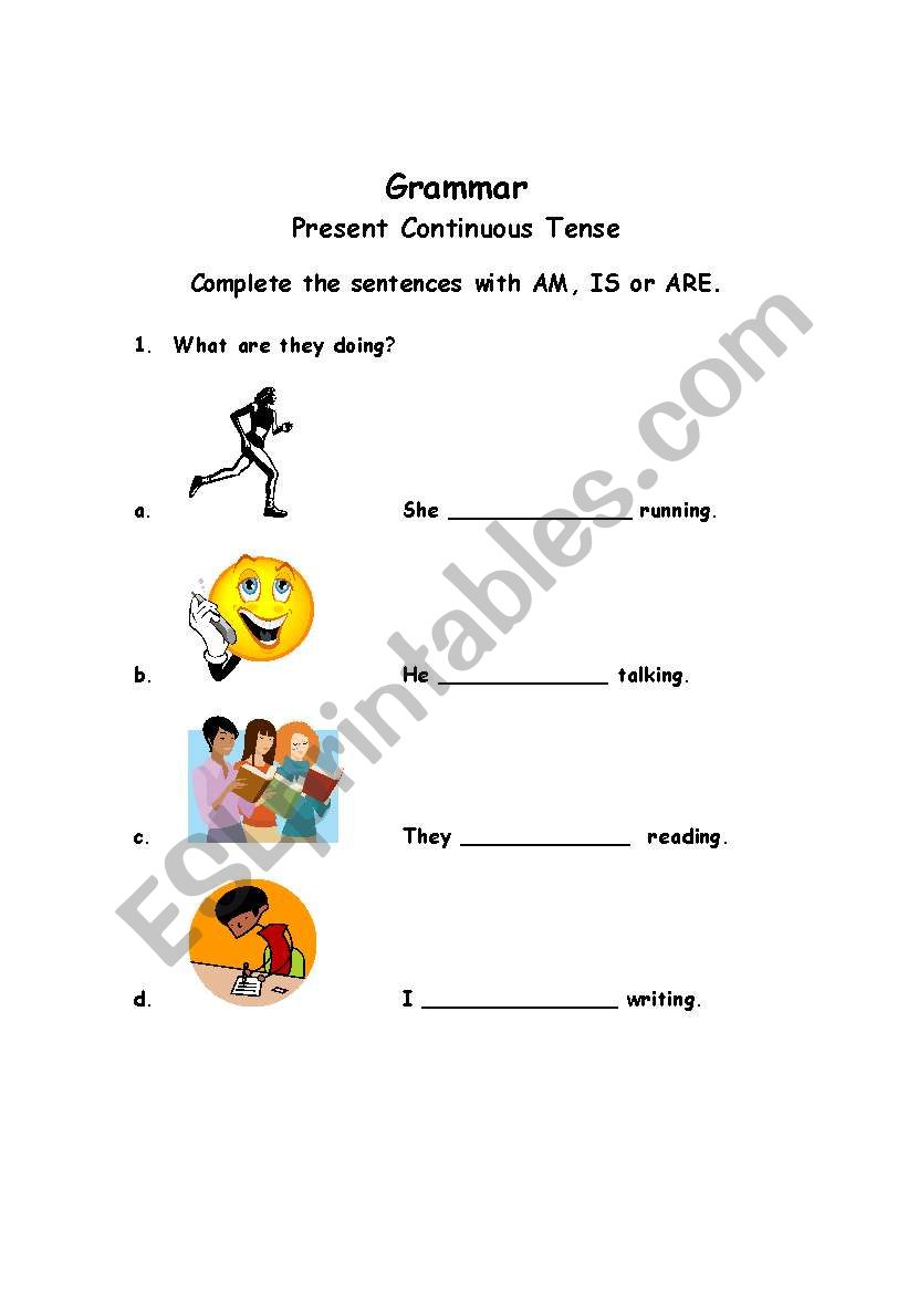 Grammar- Present Continuous Tense