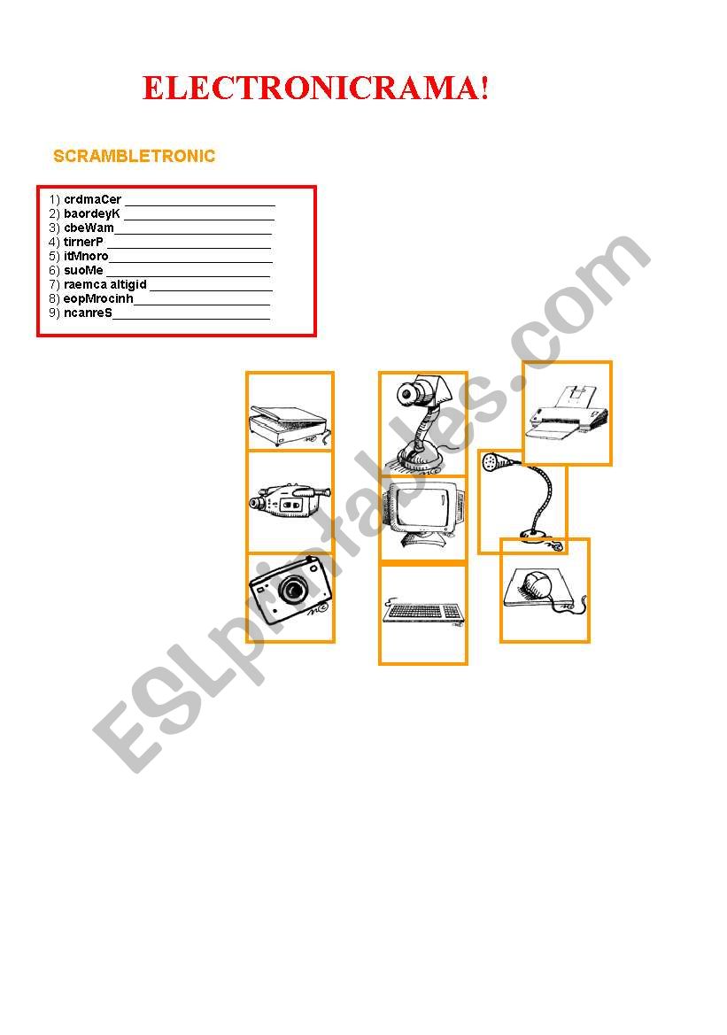 Scrambletronic worksheet