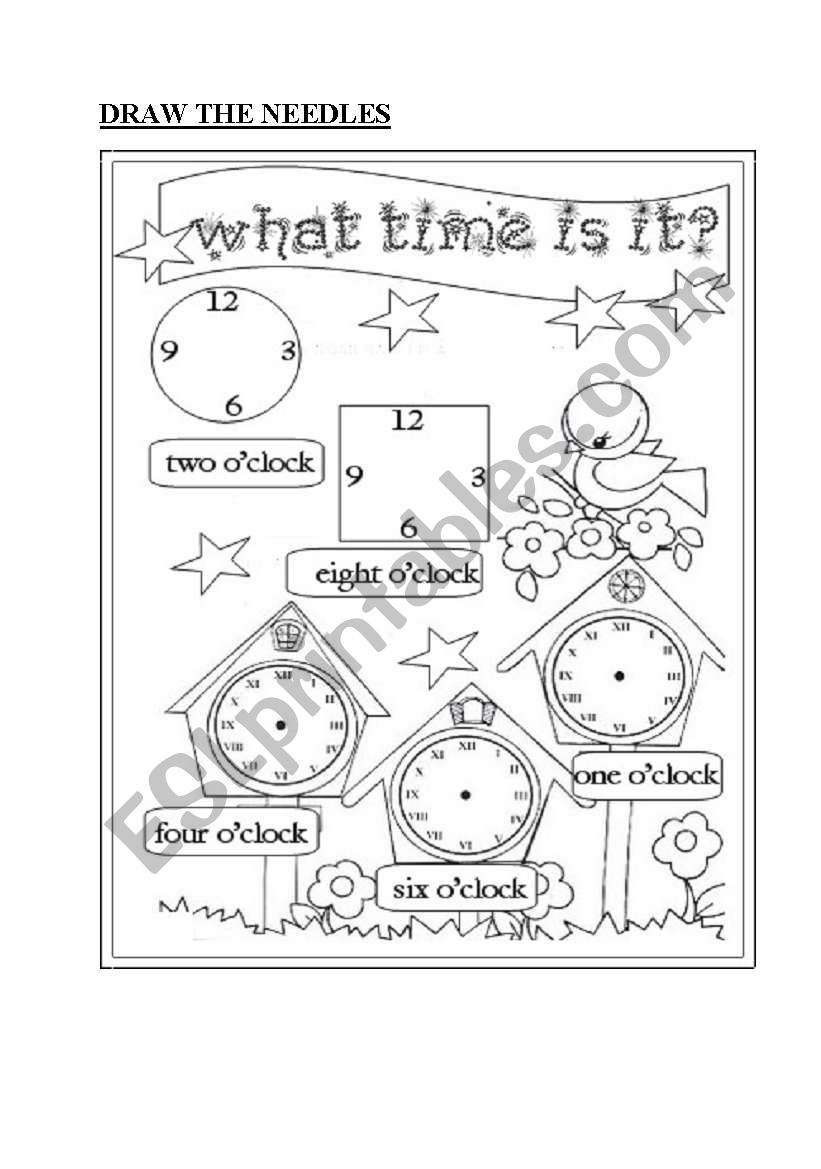 what is the time? worksheet