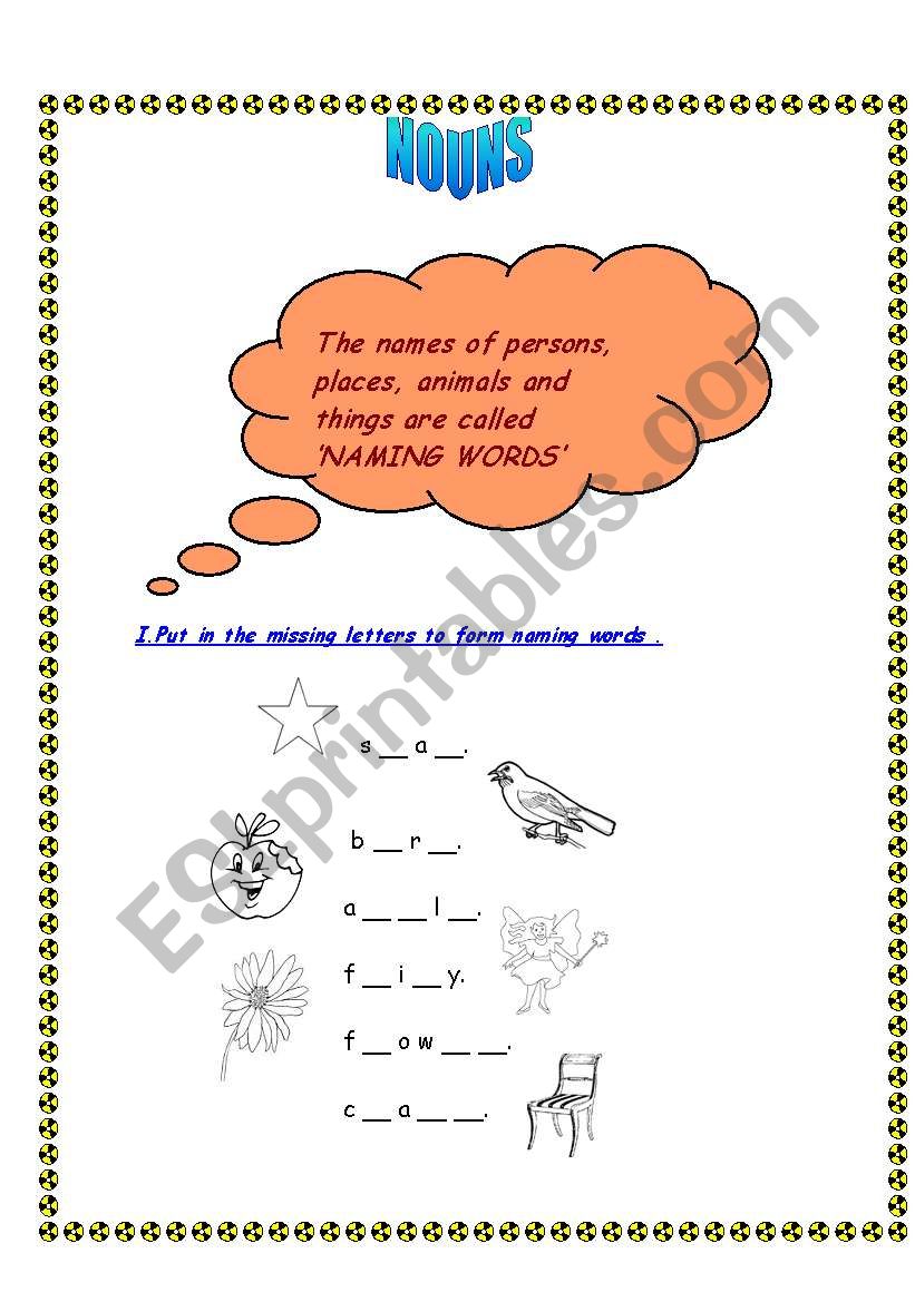 Noun worksheet