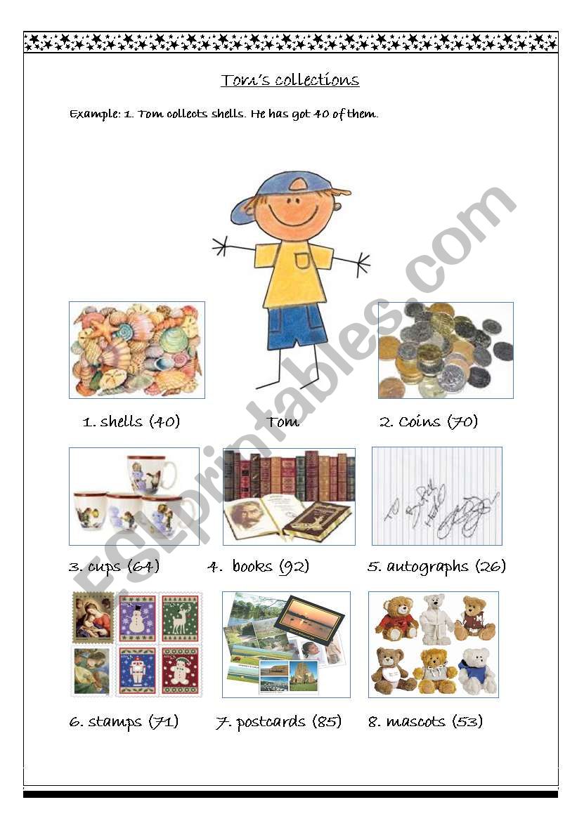 TomÂ´s collections worksheet