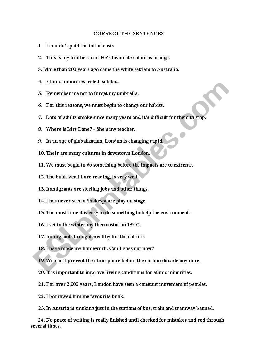 correct-the-mistakes-in-the-sentences-esl-worksheet-by-gabyethel
