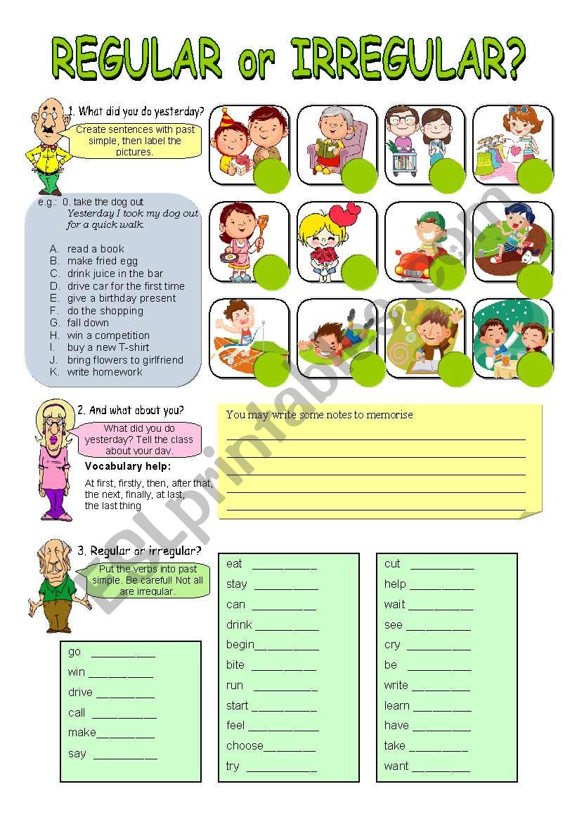 Past simple tense - regular or irregular?