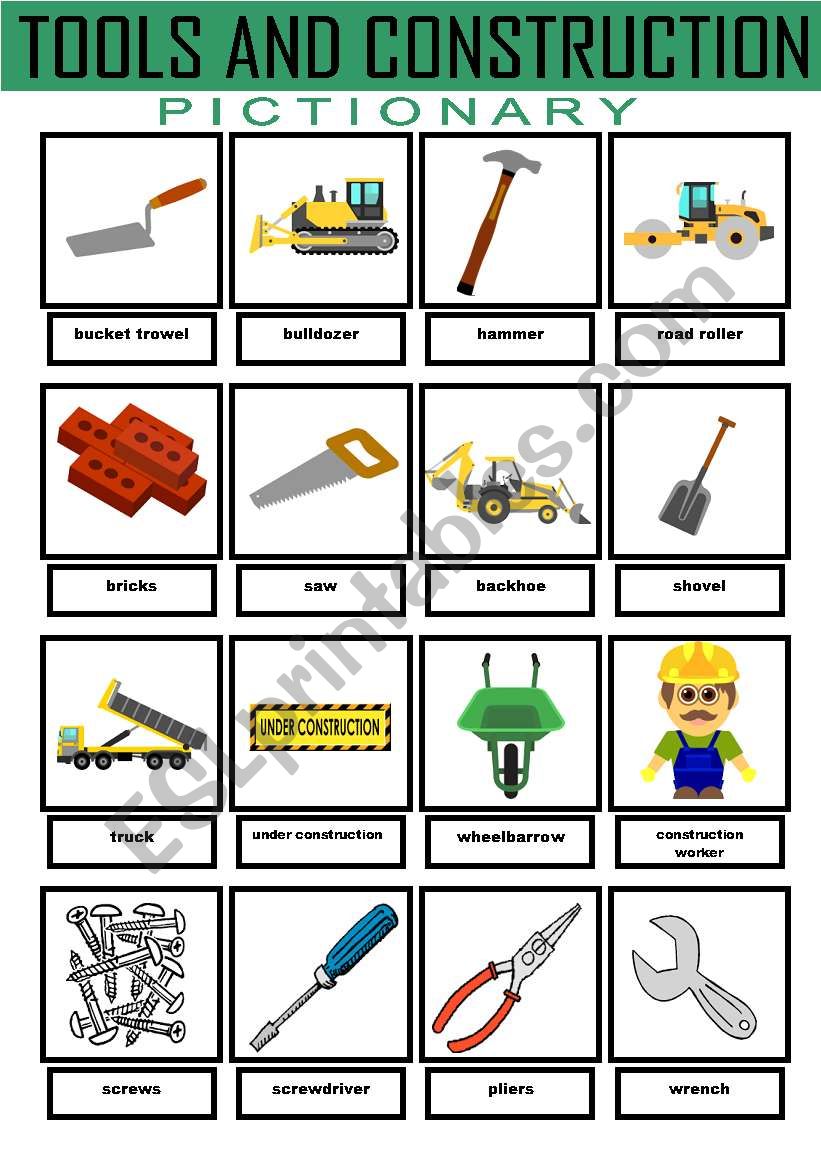 Tools and Constructions Pictionary