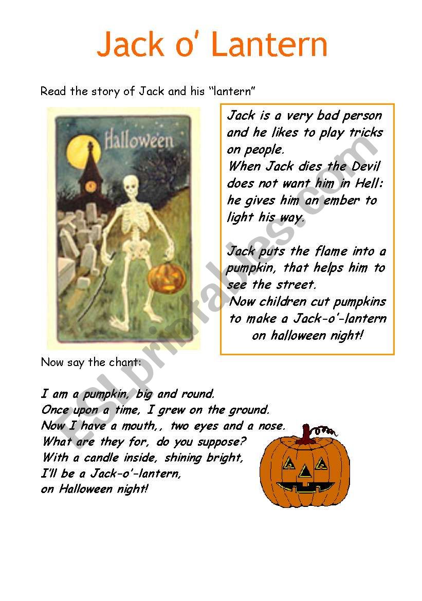 jacko´lantern ESL worksheet by baldi.alessandra