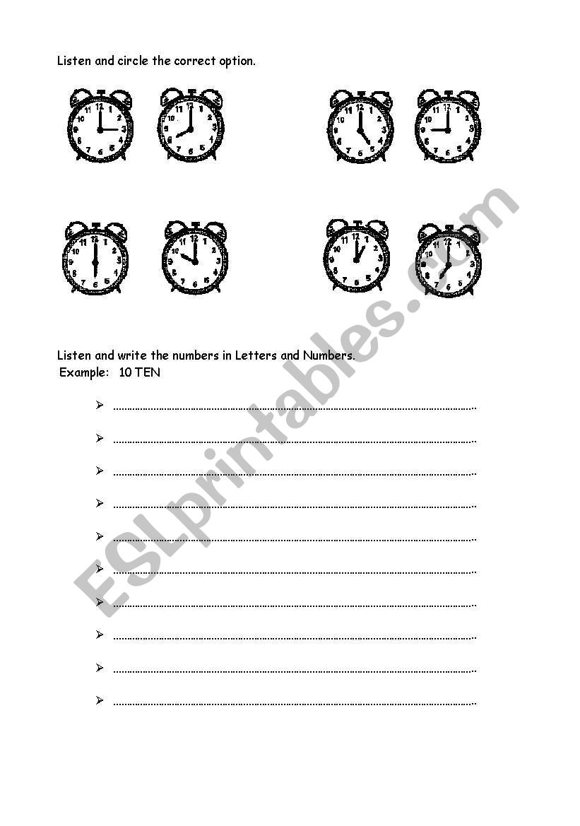 listenning worksheet worksheet