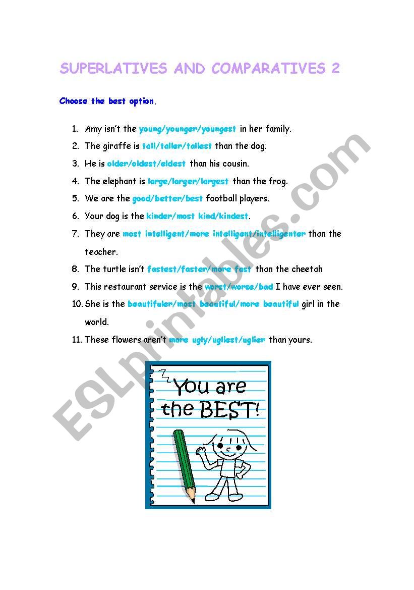 COMPARATIVES AND SUPERLATIVES2