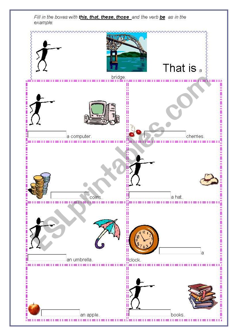 Demonstratives worksheet