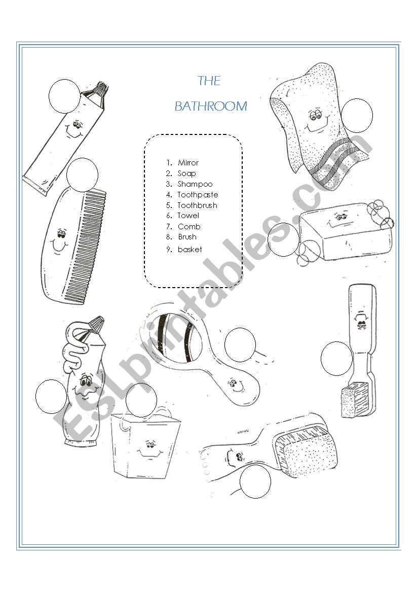 The Bathroom worksheet