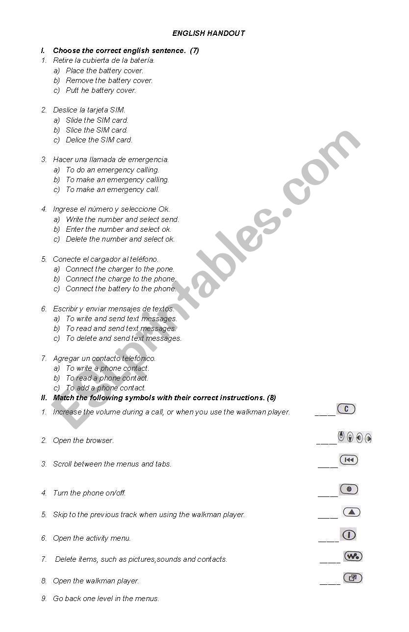 communication worksheet