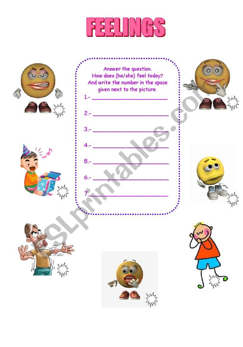 FEELINGS worksheet