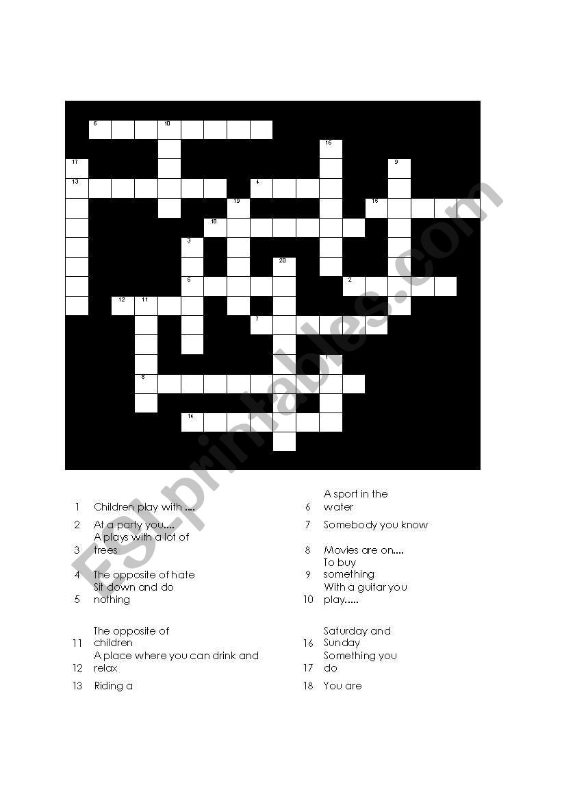 work assignment for short daily themed crossword