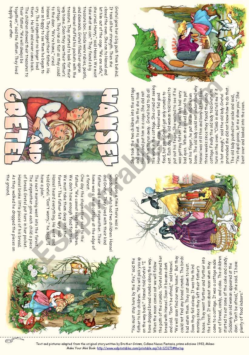 Hansel and Gretel (Story Mini Book)