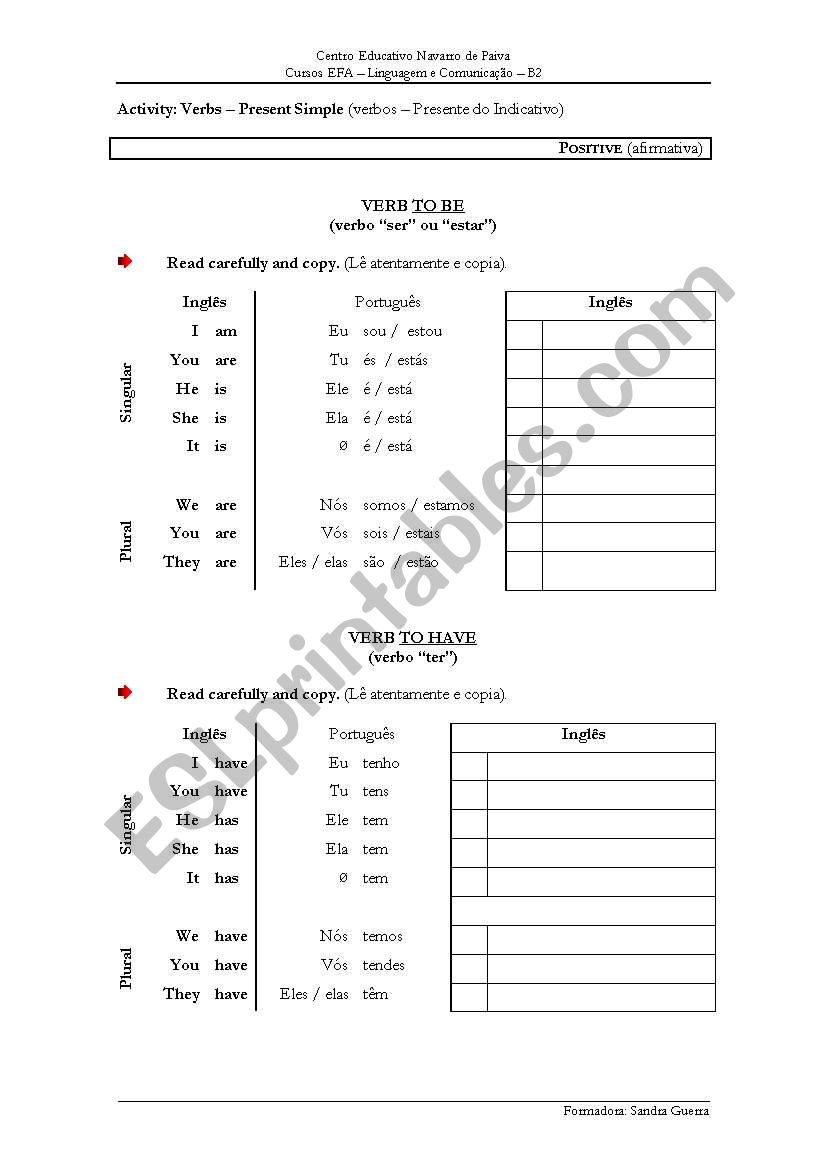 Simple Present worksheet