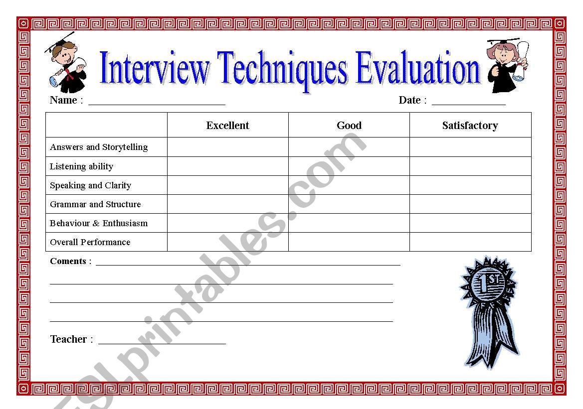 Interview Techniques (Evaluation)