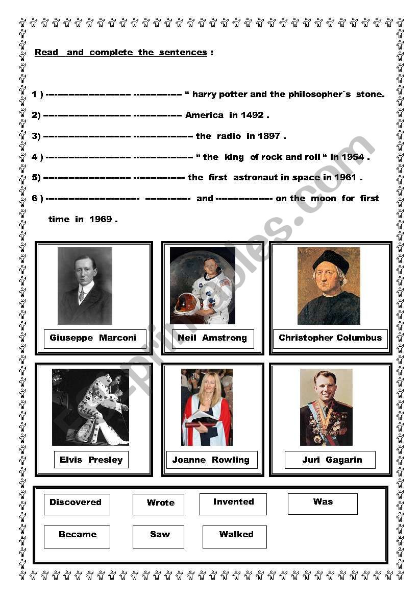 famous people worksheet