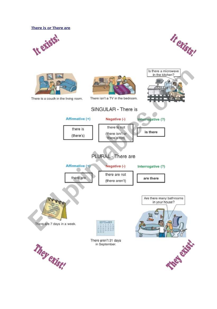 There is and There are worksheet