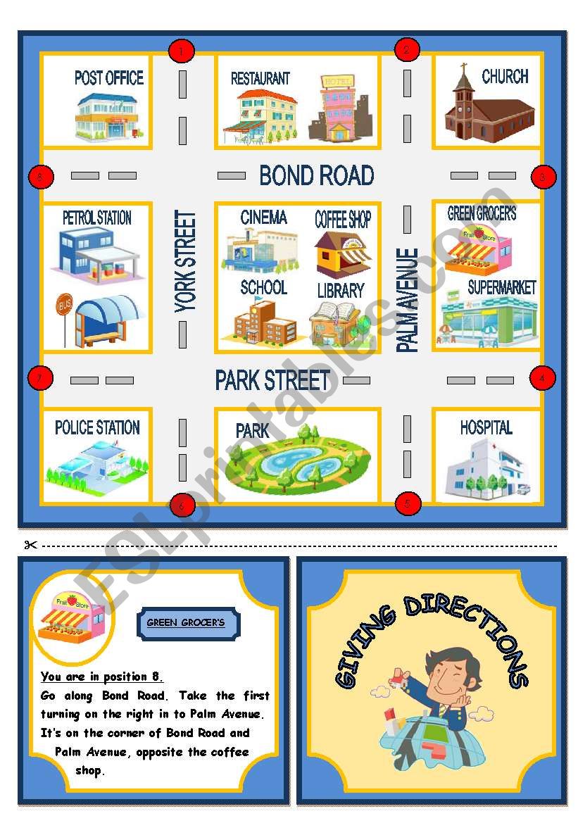 Directions Game - ESL Kids Games