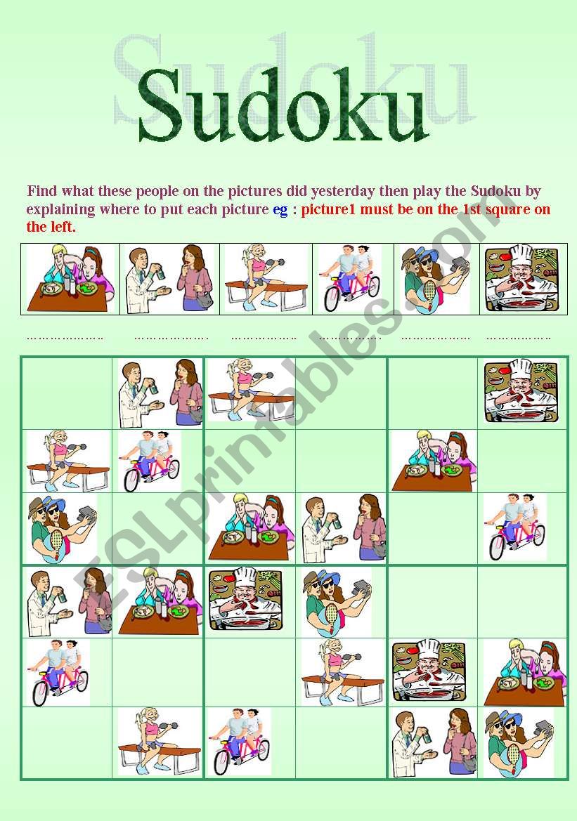 writing, sudoku worksheet