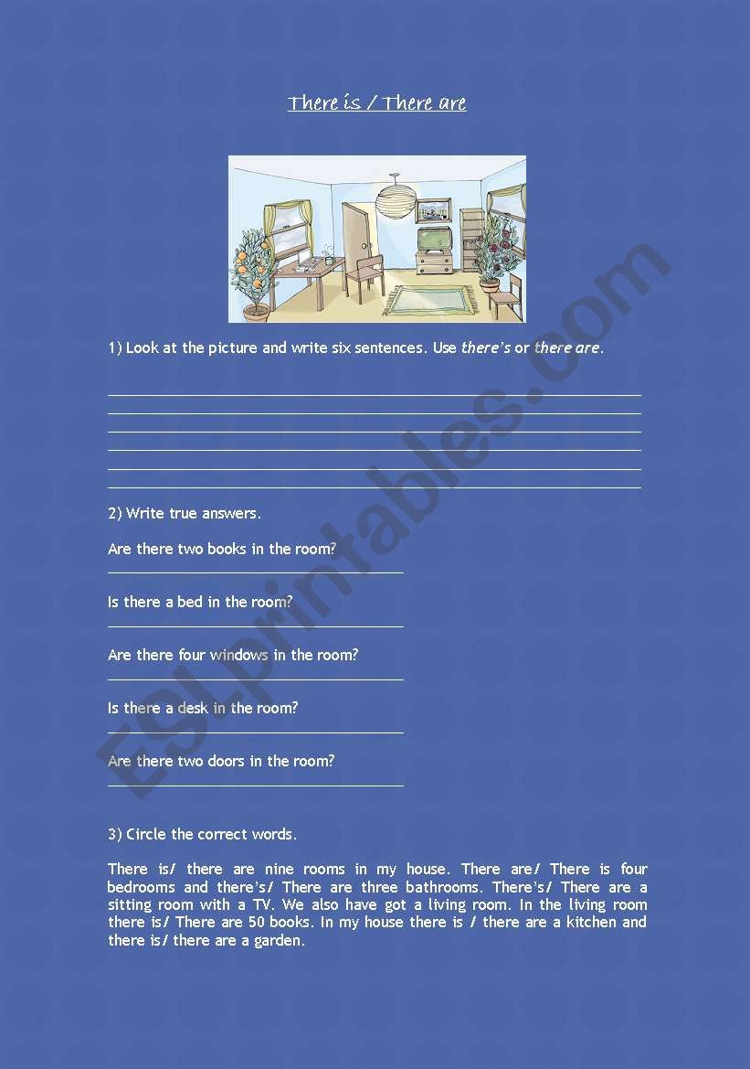 There is and There are worksheet