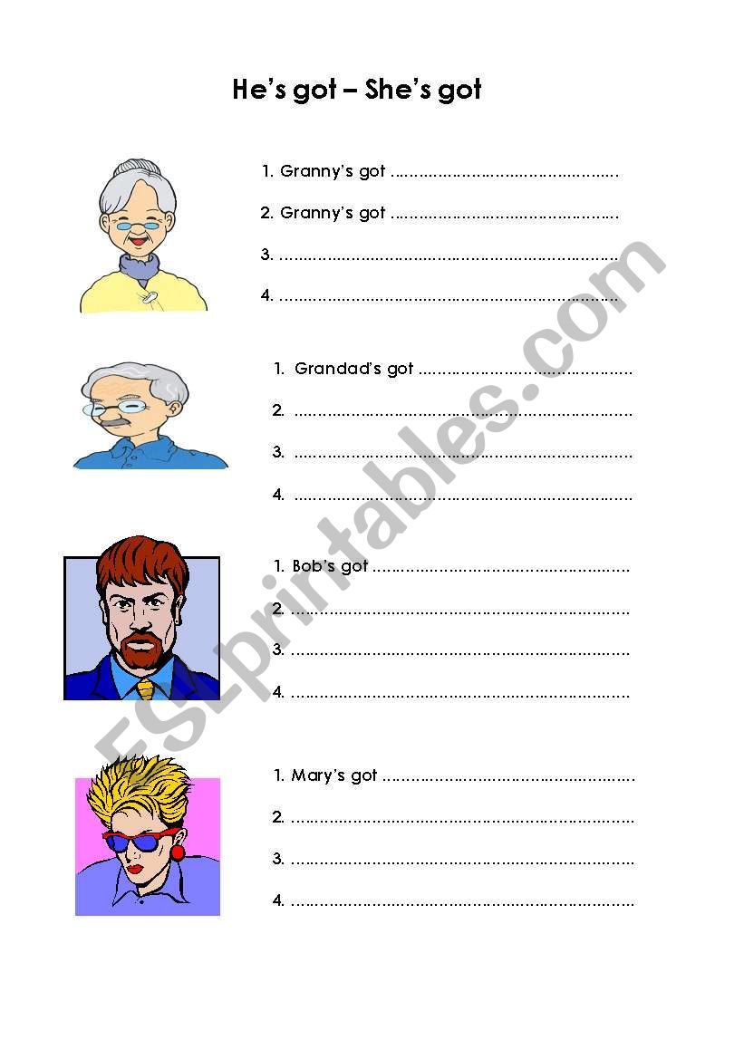 Personal Appearance worksheet