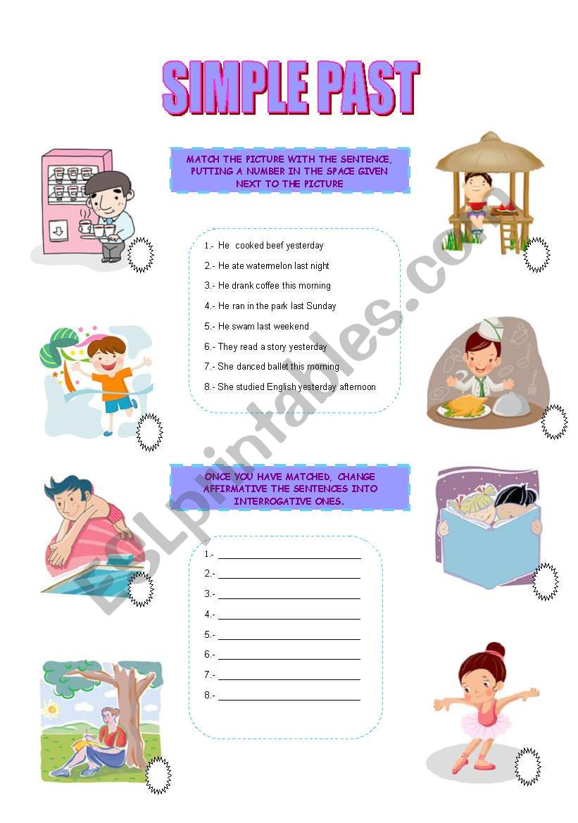 SIMPLE PAST TENSE worksheet