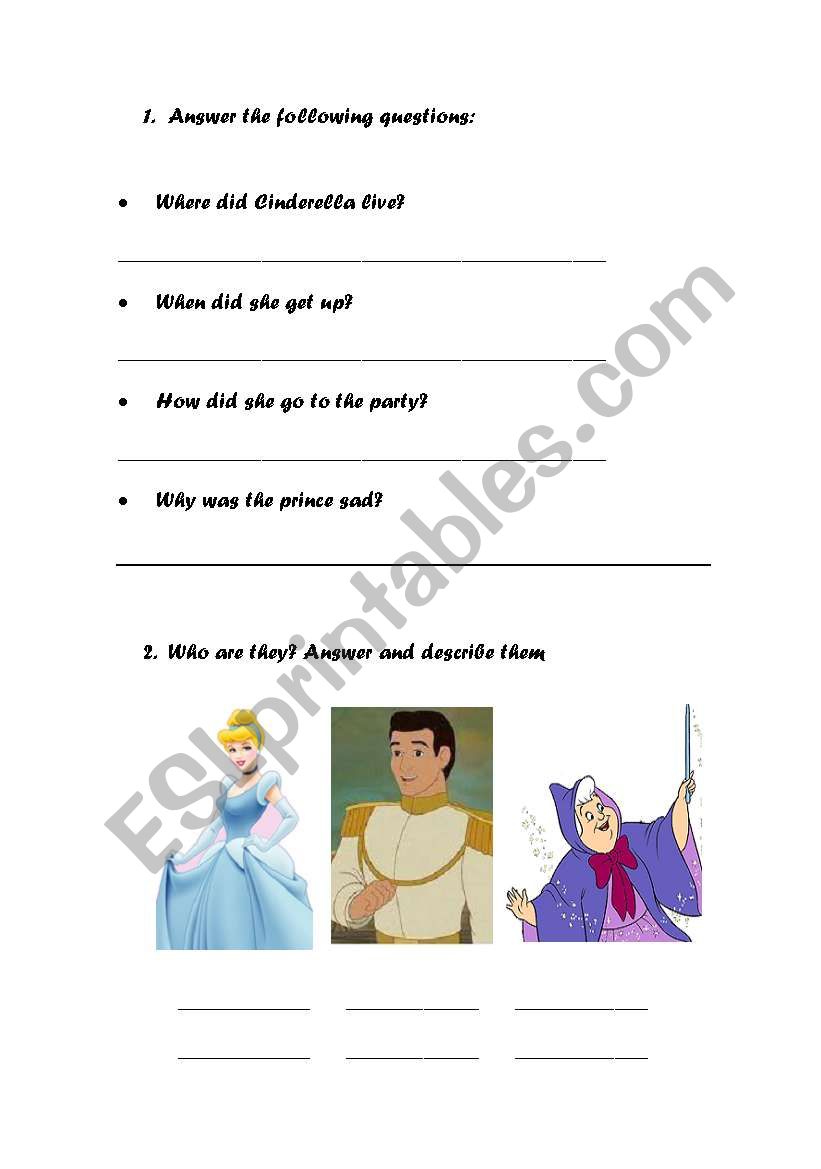 CINDERELLA PART 2 worksheet