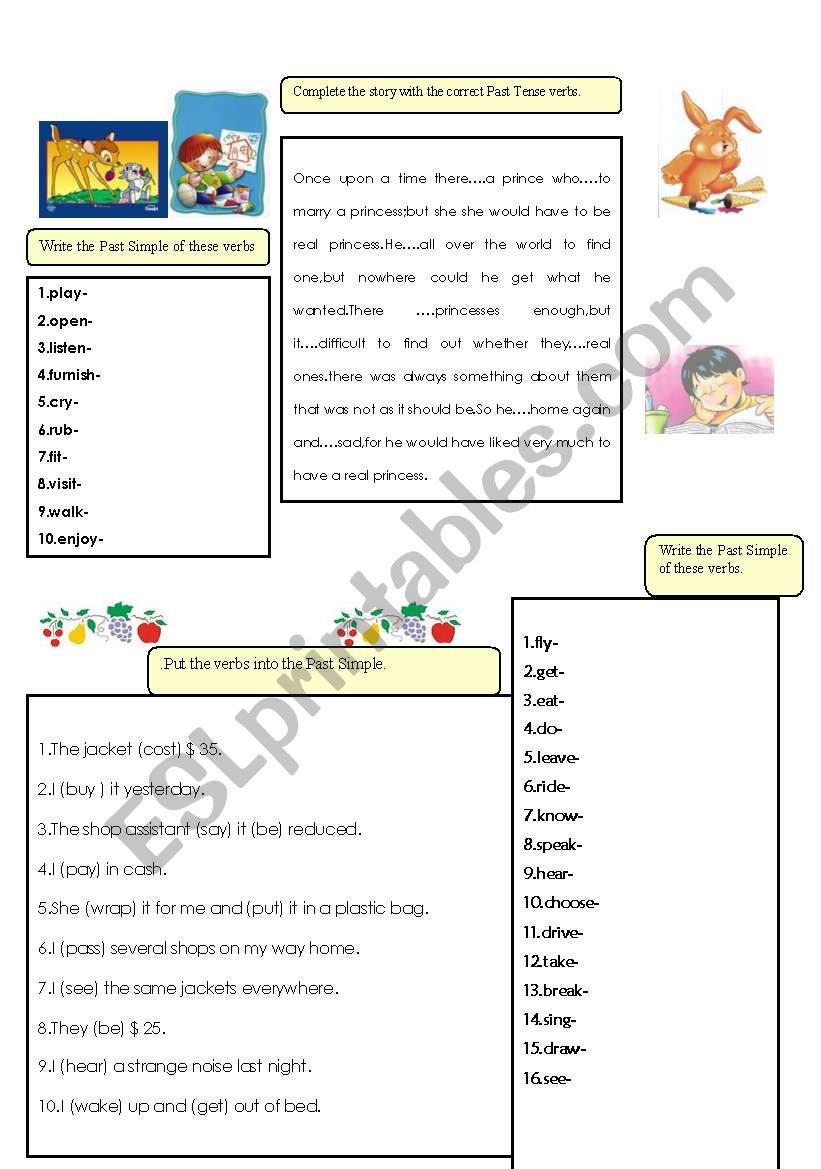 Past Tense Simple worksheet