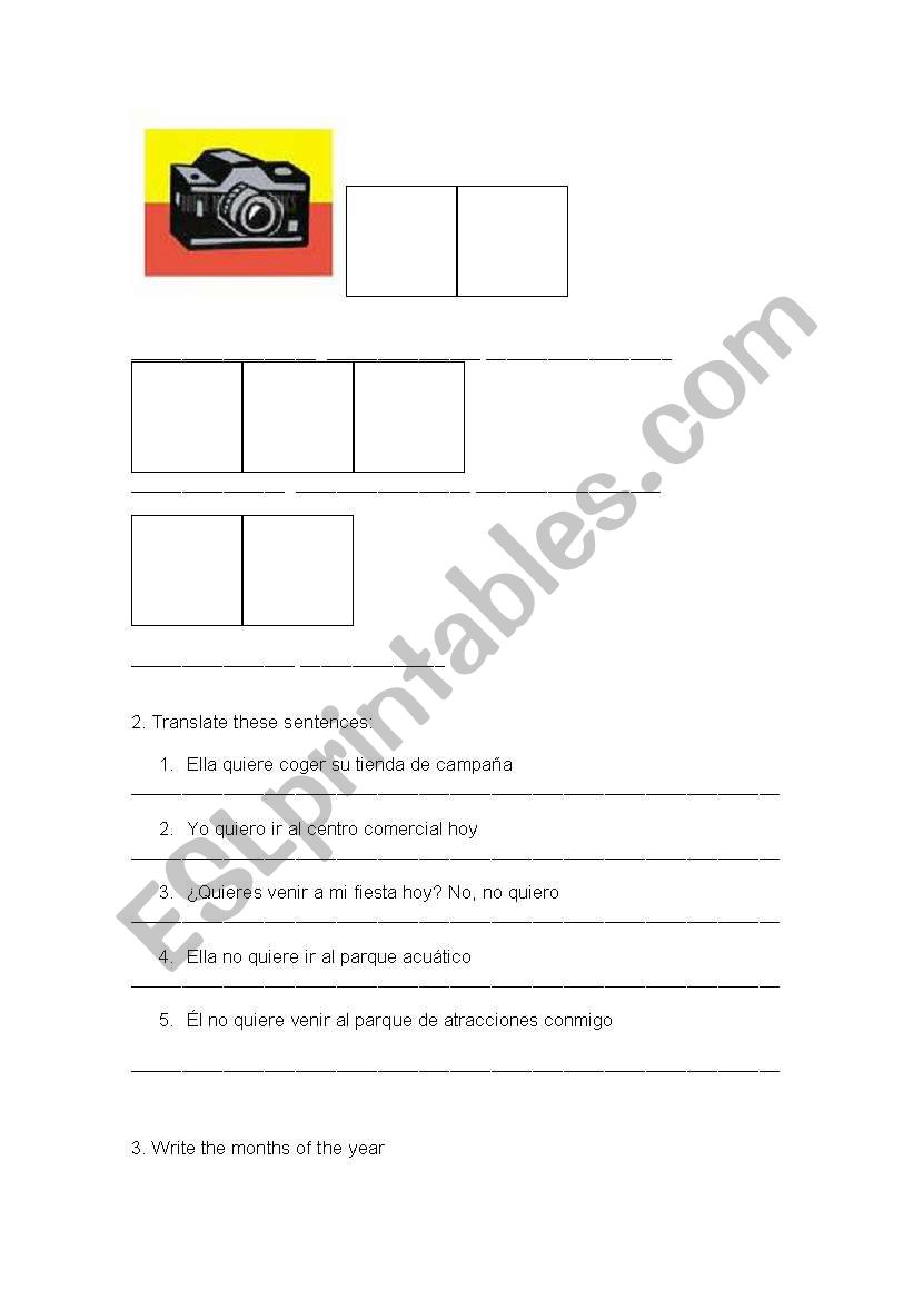 Date,months,days,vocabulary worksheet