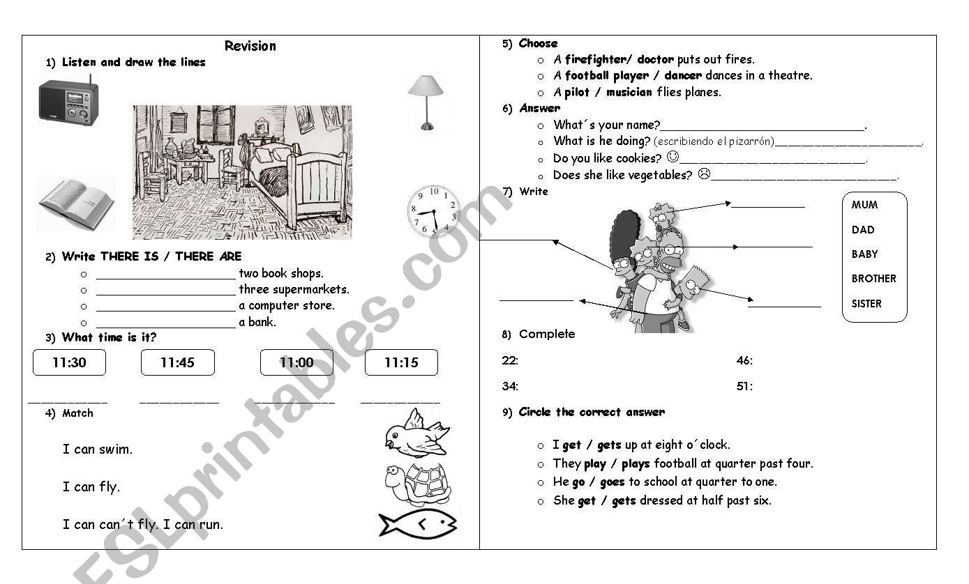 revision for elementary learners