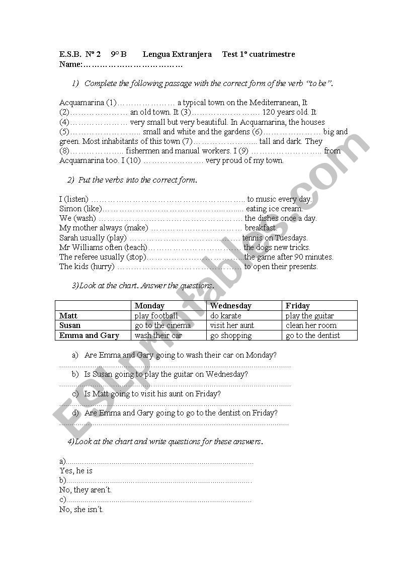 practice about simple present worksheet