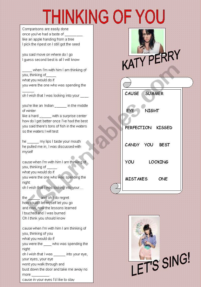 KATY PERRY worksheet