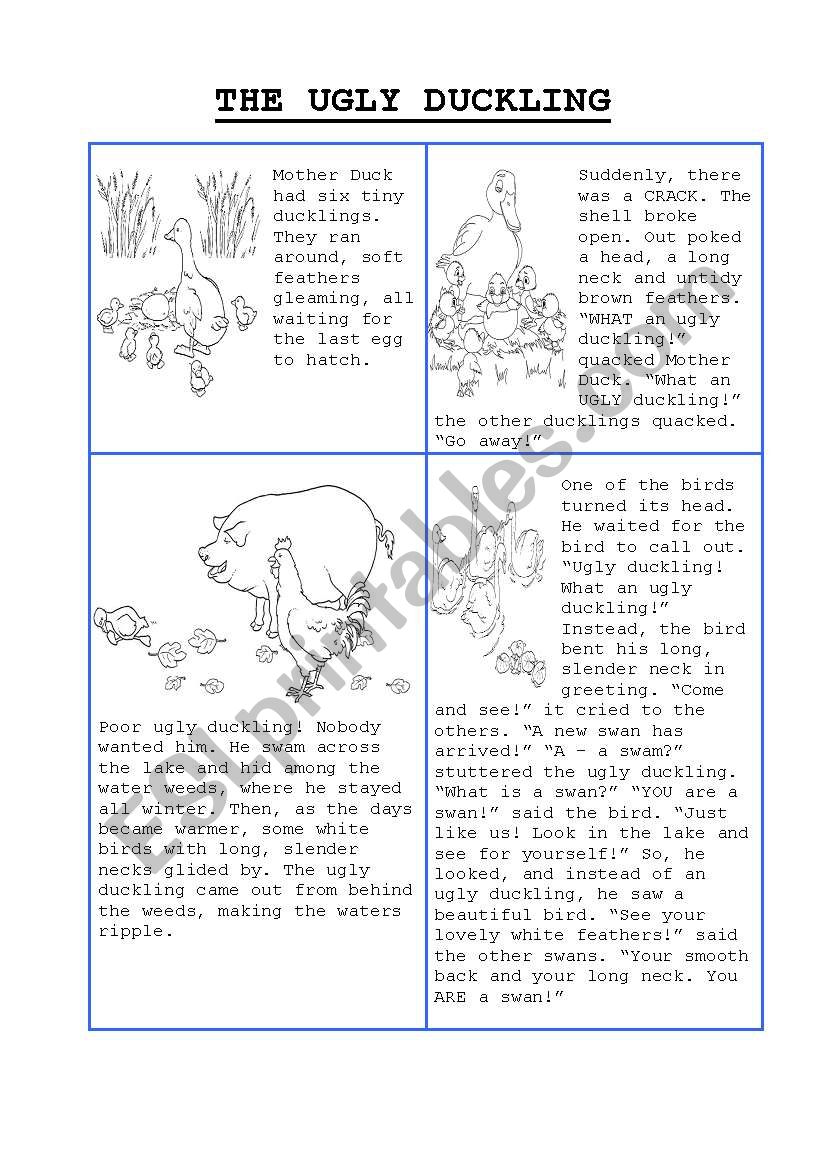 The Ugly Duckling worksheet