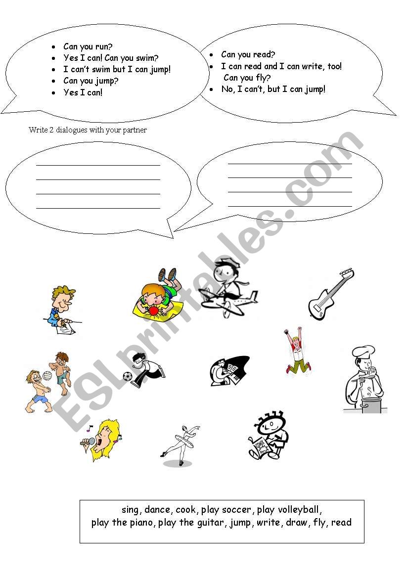 what can you do? worksheet