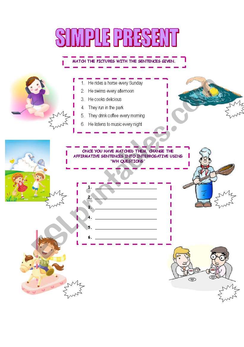 SIMPLE PRESENT worksheet