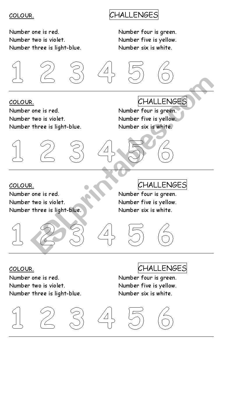 Read and colour worksheet