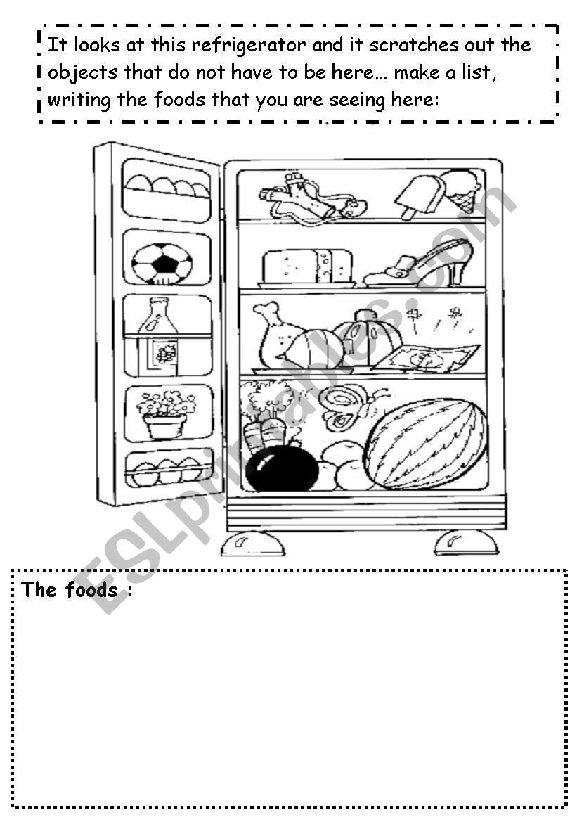  Foods worksheet