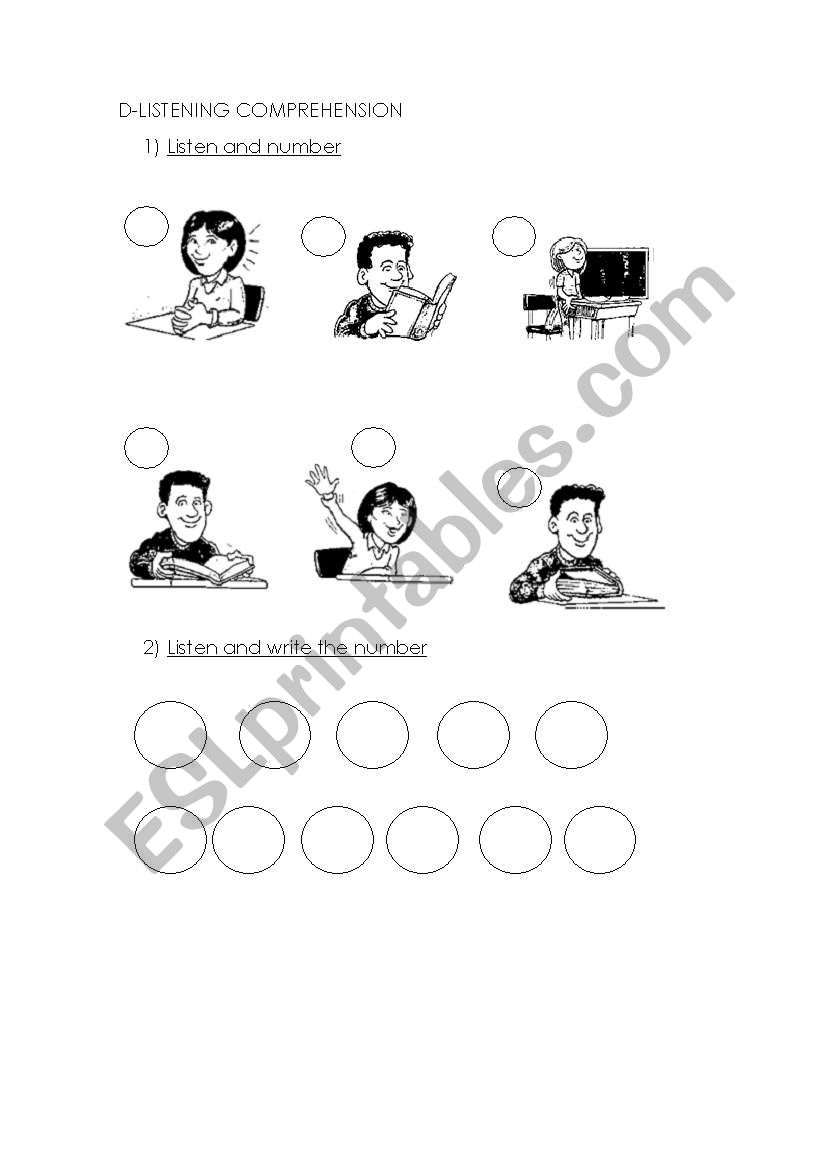 Listening activity worksheet