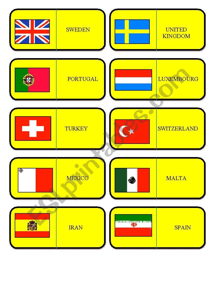 flag  dominoes 2 worksheet