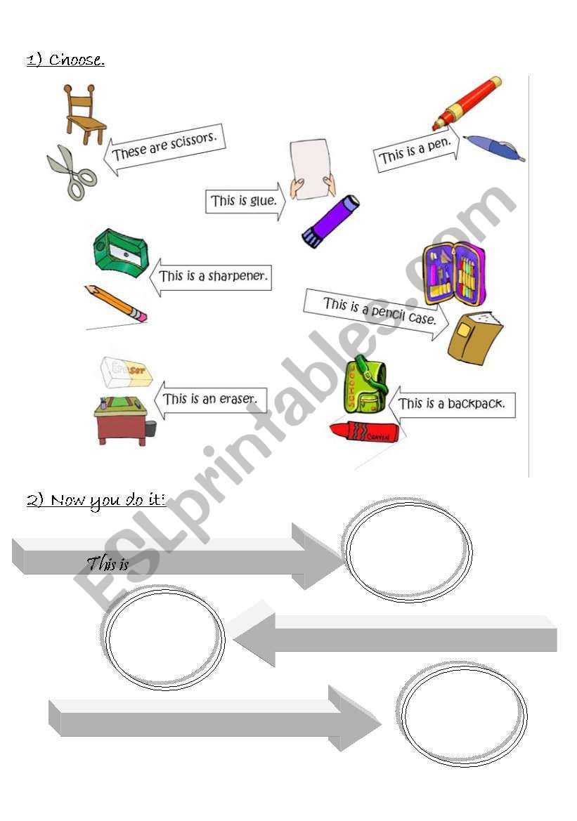 School Objects worksheet