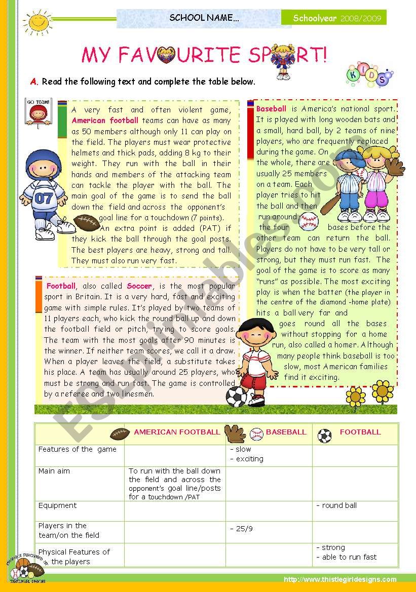 topic about sport